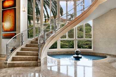 Transitional staircase photo in Orange County
