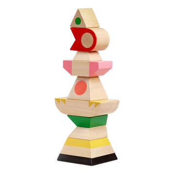 Handmade Totem Wooden Stacking Toy by Oliver Helfrich