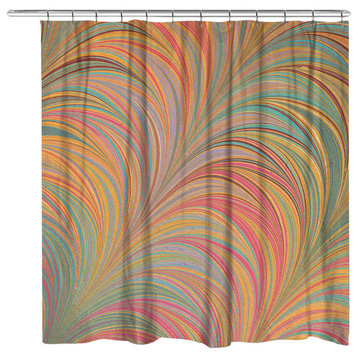 Multi-Color Marble Shower Curtain