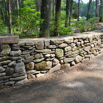 Concord Stone Wall, weathered New England fieldstone