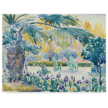 Henri Edmond Cross 'Garden of The Painter At Saint Clair' Canvas Art, 19"x14"