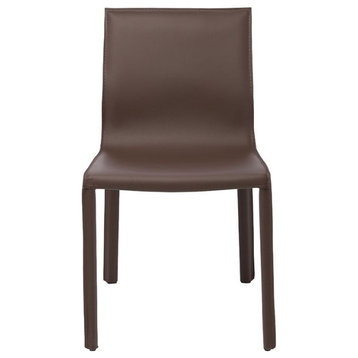 Colter Dining Chair Leather, Brown