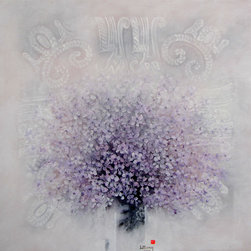 Vase of Purple Flowers - Paintings