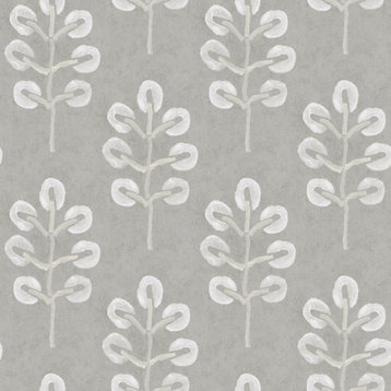 Plum Tree Grey Botanical Wallpaper, Bolt