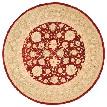 Safavieh Anatolia Collection AN522 Rug, Red/Moss, 6' Round