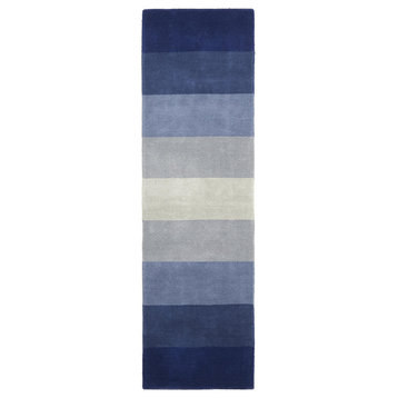 Aspect Blue Stripes Rug, 2.5'x14' Runner