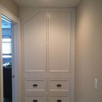 This client needed additional storage so we decided to make use of the dead spac