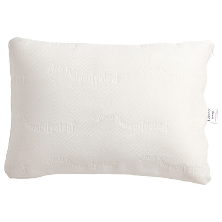 Yatas Bedding Therapy Free 20" x 30" Fabric Queen Pillow in White