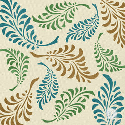 Falling Feathers Fall Stencils - Wall Stencils