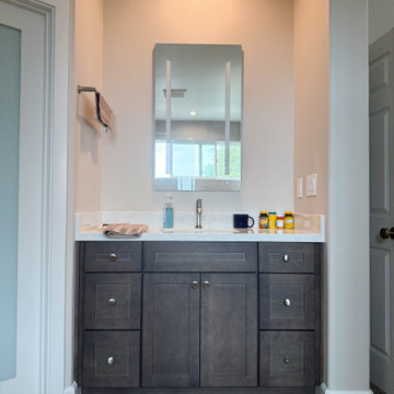 Serene Bathroom Retreat Featuring Open Walk-In Shower | Aliso Viejo