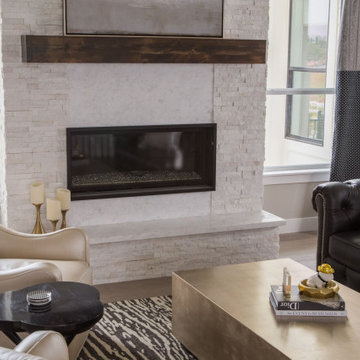 Opal White Marble Living Room
