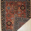 EORC Rust/Navy Hand Knotted Wool Knot Rug, 10'x14'