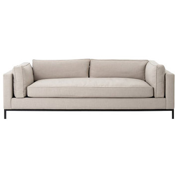 Modern Upholstered Fabric Sofa 92"