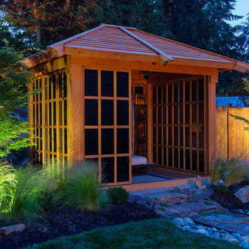 Sun Gazebo with Sliding Doors