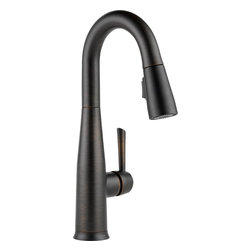 Delta Essa&reg; Single Handle Pull-down Bar/Prep Faucet with Touch2O - Bar Faucets