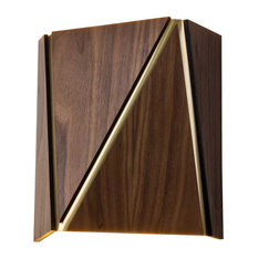 Calx - LED Wall Sconce, Wood: Dark Stained Walnut, Metal: Brushed Aluminum