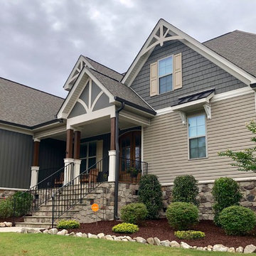Mulching,pruning,sod, river rock, stepping stone installs