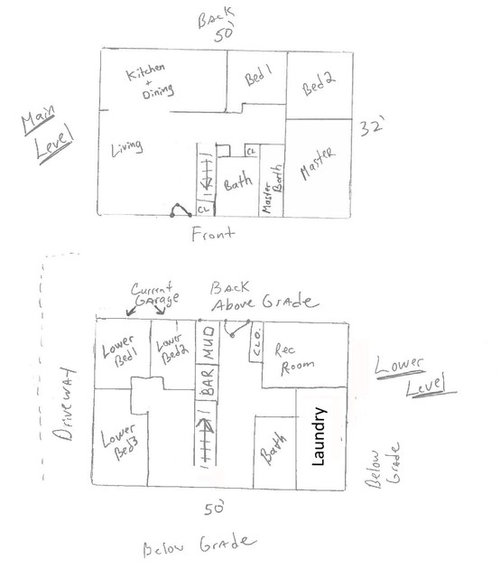 Floorplan With Garage Conversion, How Much For Architect Plans Garage Conversion