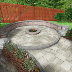 Patio - Pavilion - Fire Pit - Bar - Landscape Package - Fire Pits