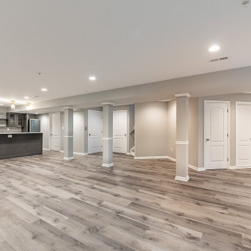 Large Basement Remodel with Theater Room and Wetbar , Accokeek, MD