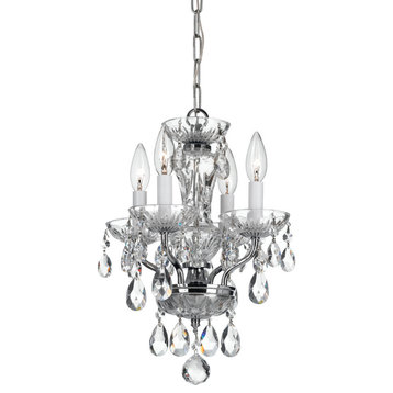Traditional Crystal Spectra 4 Light Chrome Mini Chandelier