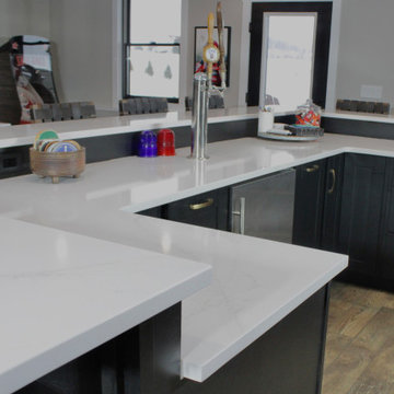 A custom basement bar designed for hosting and built with true craftsmanship