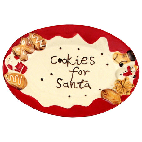 Ceramic Cookie For Santa Plate