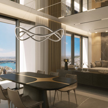 Modern style 3 bedroom apartment -33rd Floor Mercury Tower -Malta
