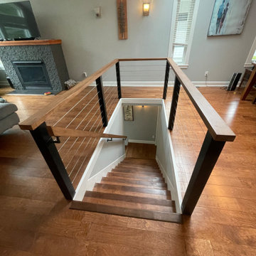 Steel cable railing