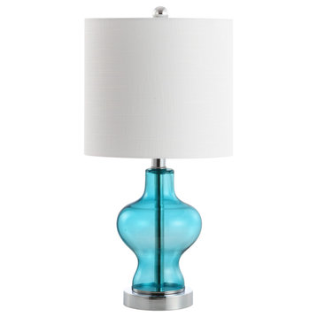 JONATHAN Y Lighting JYL4036 1 Light 21" Tall LED Vase Table Lamp - Aqua