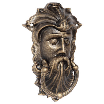 Sutherland House Greenman Authentic Foundry Iron Door Knocker