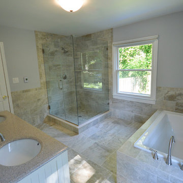 2 bathrooms become 1 Grand master bath with walk in closet