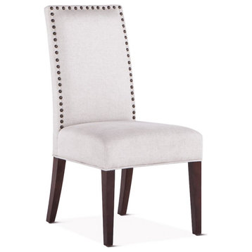 Off-White Linen Dining Chairs, Set of 2, Belen Kox