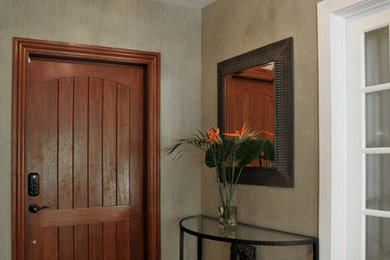 Entryway - transitional entryway idea in Miami