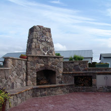 outdoor fireplace