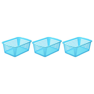 Large Plastic Storage Basket, 32-1184, Blue, 3