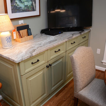 Springfield, VA Kitchen Remodel Cream and Green cabinets