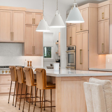 Coeurd'Alene New Build - White Quartersawn Oak Cabinets