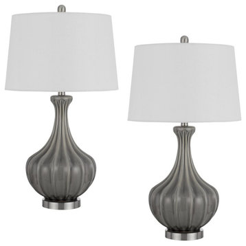 Duxbury 2 Light Table Lamp, Slate Grey