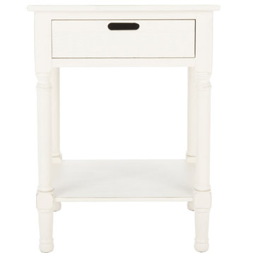 Landers Accent Table, Distressed White