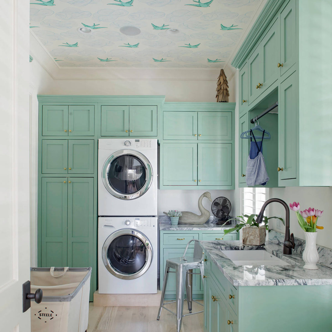 Transitional Laundry Room