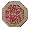Hand Tufted Wool Area Rug Oriental Red Gold