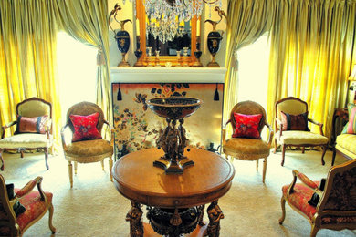 Eclectic living room photo in Dallas