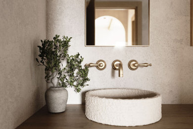 Powder room - modern powder room idea in Los Angeles