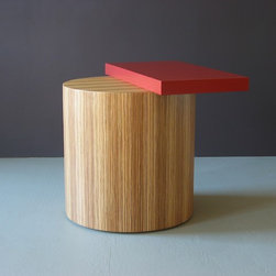 Latitude Occasional Table - Zebrawood & Lacquer - Side Tables And End Tables