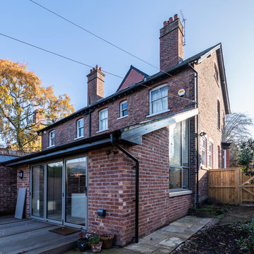 Split level kitchen living and dining extensions