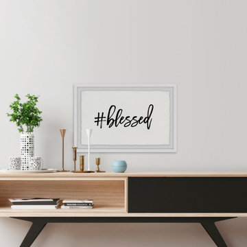 "#Blessed" Framed Painting Print