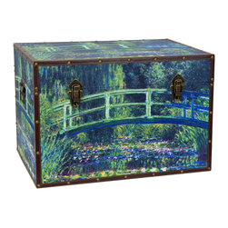 Art Print Monet's Garden Storage Trunk - Decorative Trunks