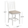 Bayberry Non-Swivel Wood Counter Stool in White Finish - Set of 2
