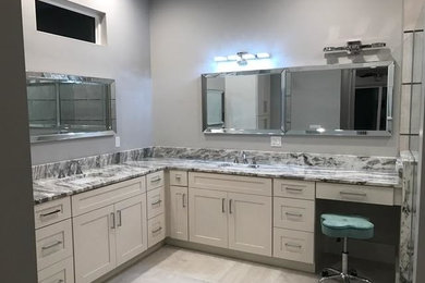 Inspiration for a contemporary bathroom remodel in Miami